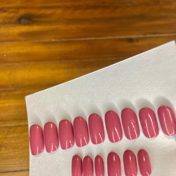 Shimmer Deep Mauve Polished & Glazed Nails | Press On Nails | V Day Mani - Picture 5 of 12